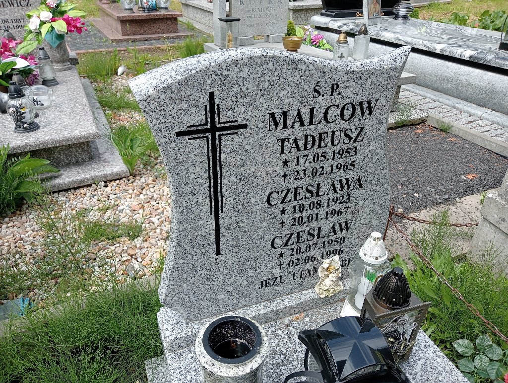 Grób Czesława Malcow