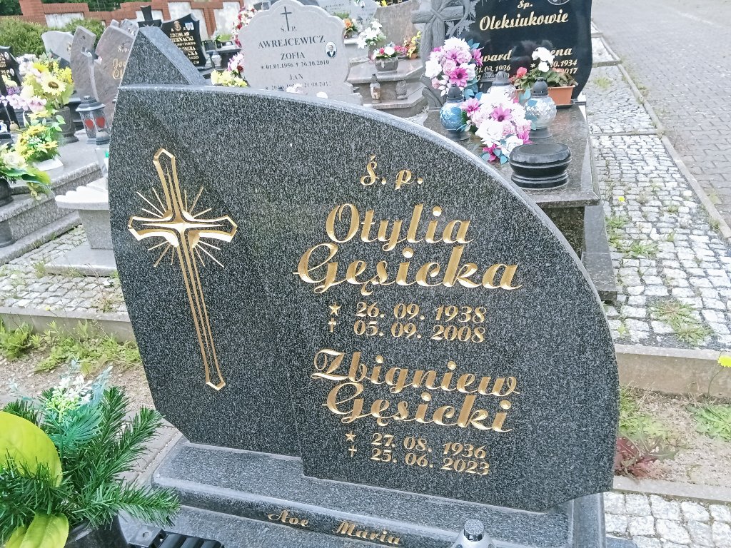 Grób Otylia Gęsicka